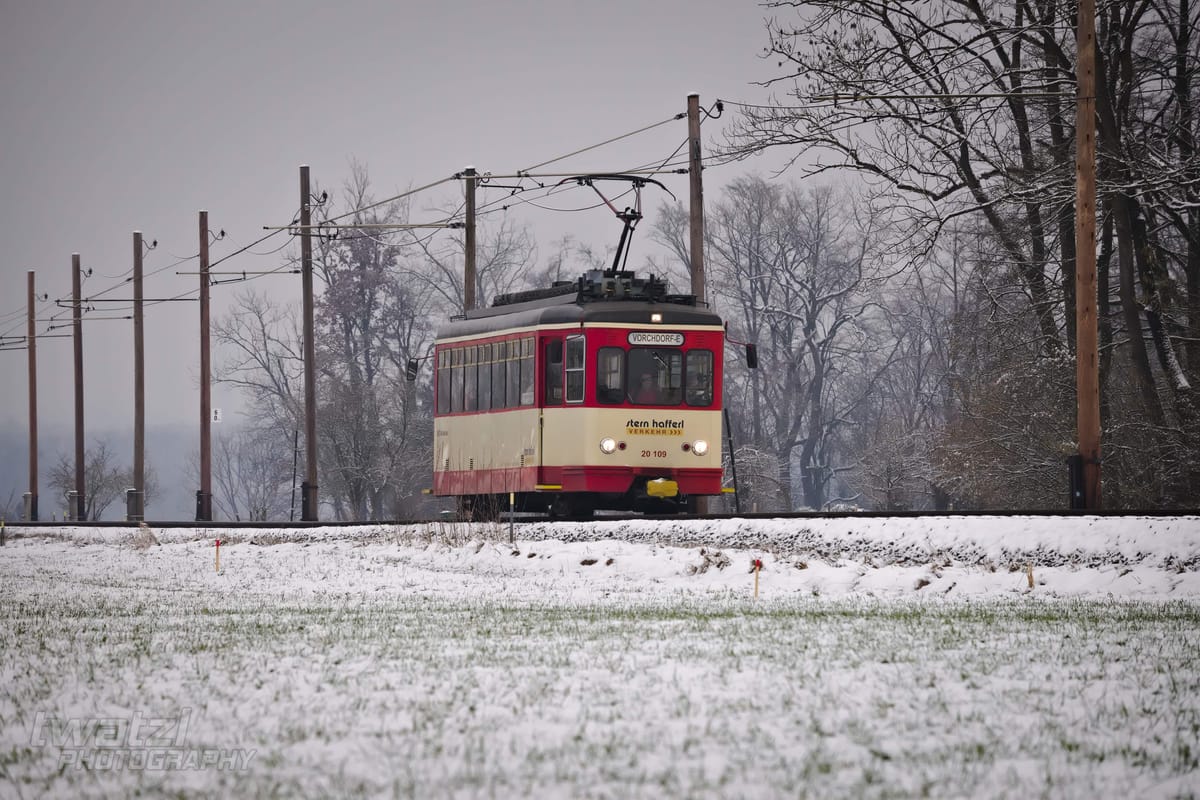 Auf der Vorchdorferbahn im Winter